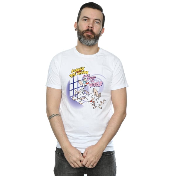 Animaniacs Mens Pinky And The Brain Take Over The World T-Shirt