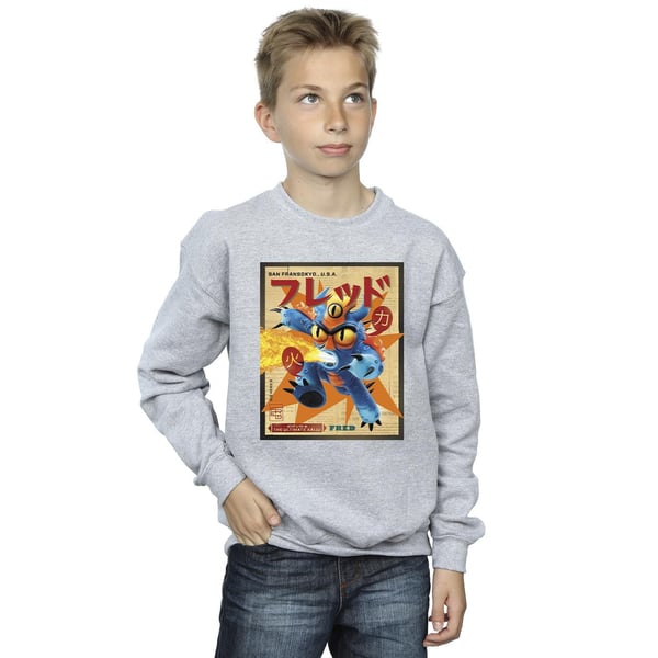 Disney Boys Big Hero 6 Baymax Fred Newspaper Sweatshirt