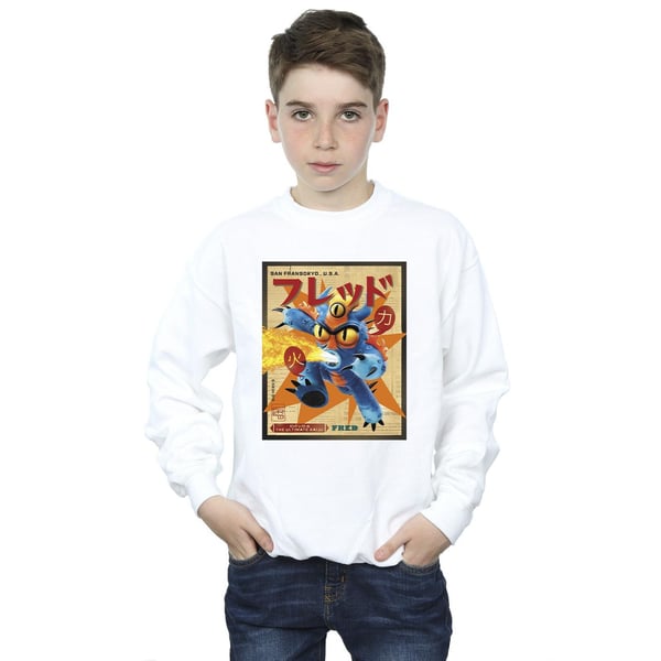 Disney Boys Big Hero 6 Baymax Fred Newspaper Sweatshirt