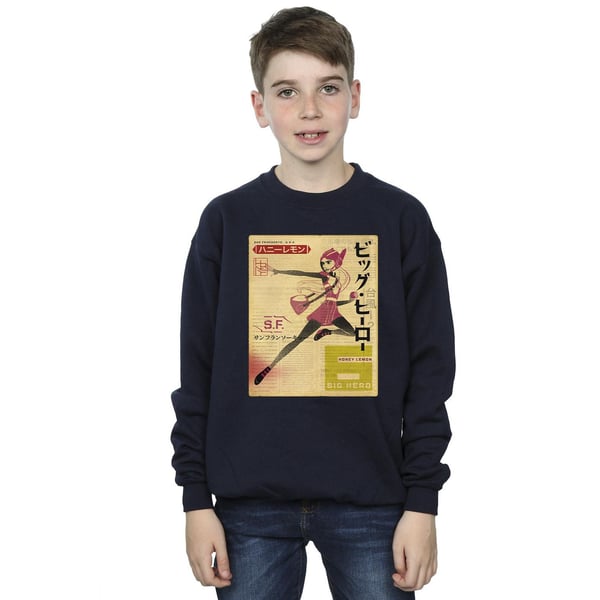 Disney Boys Big Hero 6 Baymax Honey Lemon Newspaper Sweatshirt