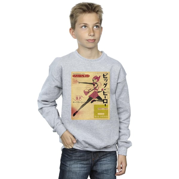 Disney Boys Big Hero 6 Baymax Honey Lemon Newspaper Sweatshirt