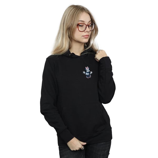 Disney Womens/Ladies Minnie Mouse Dancing Chest Hoodie