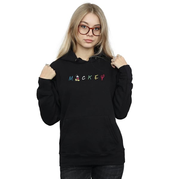 Disney Womens/Ladies Mickey Mouse Wording Logo Hoodie
