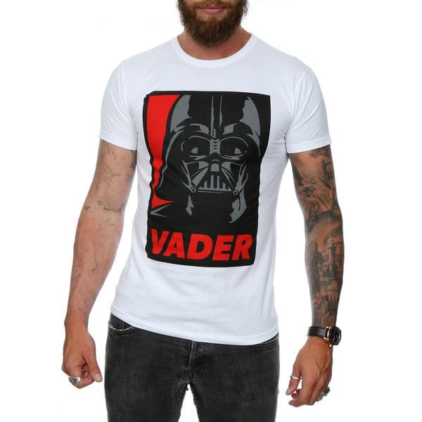 Star Wars Mens Darth Vader Poster Cotton T-Shirt