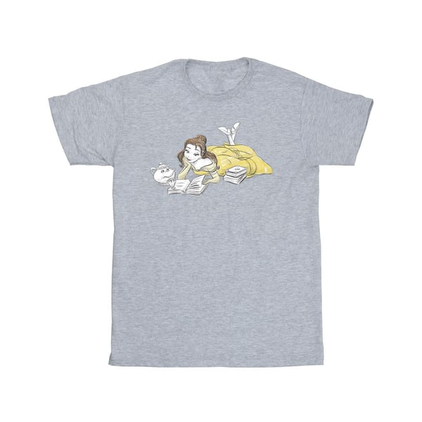 Disney Girls Beauty And The Beast Belle Reading Cotton T-Shirt