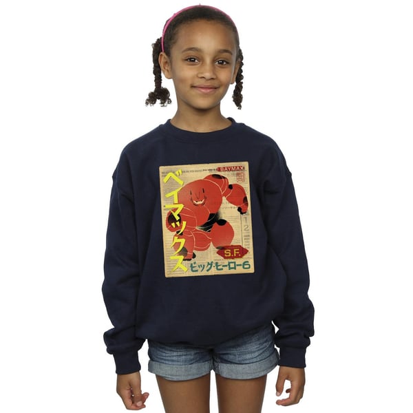 Disney Girls Big Hero 6 Baymax Baymax Newspaper Sweatshirt
