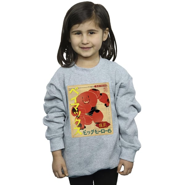 Disney Girls Big Hero 6 Baymax Baymax Newspaper Sweatshirt