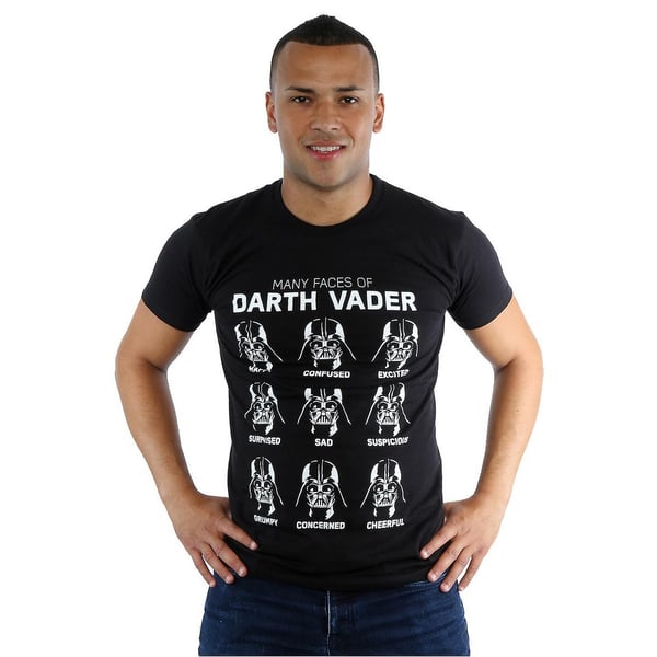 Star Wars Mens Many Faces Of Darth Vader Cotton T-Shirt