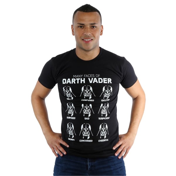 Star Wars Mens Many Faces Of Darth Vader Cotton T-Shirt