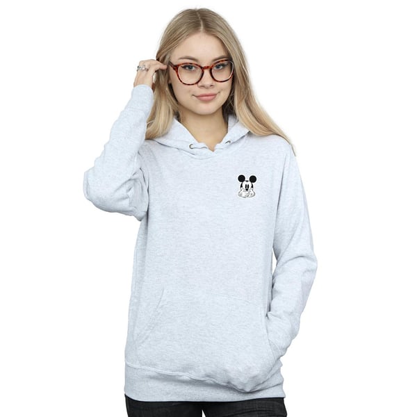 Disney Womens/Ladies Mickey Mouse Dont Speak Breast Print Hoodie