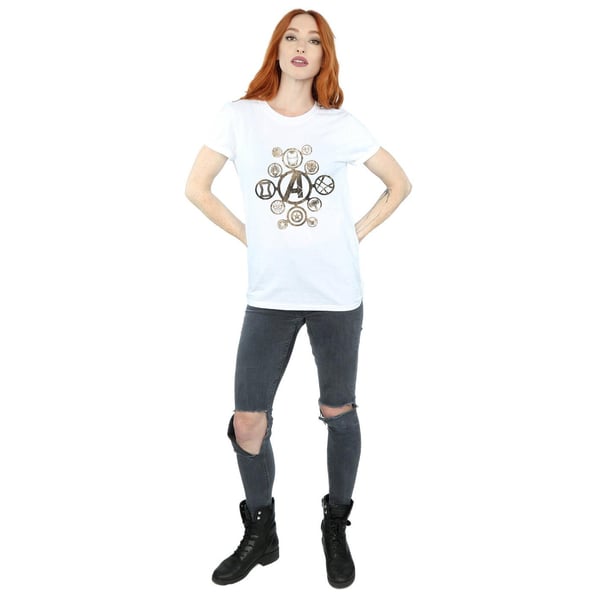 Marvel Womens/Ladies Avengers Infinity War Icons Cotton Boyfriend T-Shirt