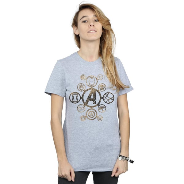 Marvel Womens/Ladies Avengers Infinity War Icons Cotton Boyfriend T-Shirt
