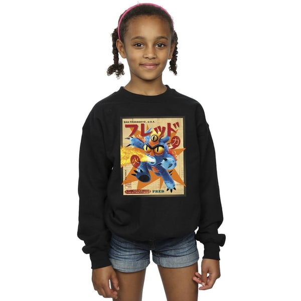 Disney Girls Big Hero 6 Baymax Fred Newspaper Sweatshirt