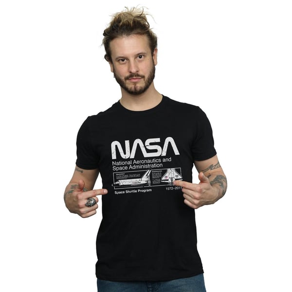 NASA Mens Space Shuttle Cotton T-Shirt