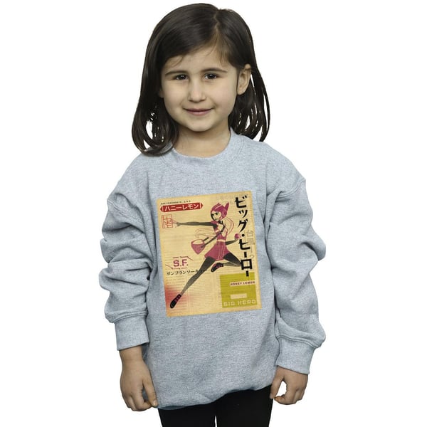 Disney Girls Big Hero 6 Baymax Honey Lemon Newspaper Sweatshirt