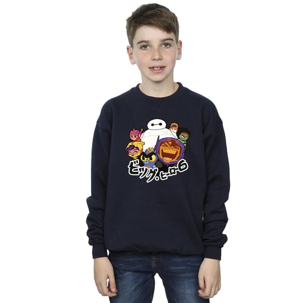 Disney Boys Big Hero 6 Baymax Group Manga Sweatshirt
