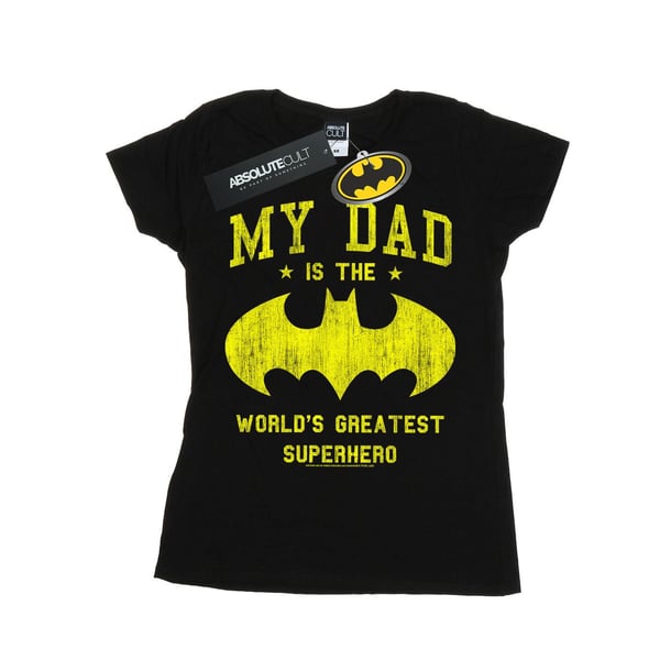 DC Comics Womens/Ladies Batman My Dad Is A Superhero Cotton T-Shirt