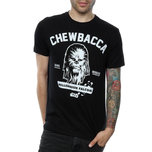 Star Wars Mens Collegiate Chewbacca Heather T-Shirt