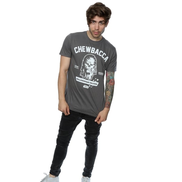 Star Wars Mens Collegiate Chewbacca Heather T-Shirt