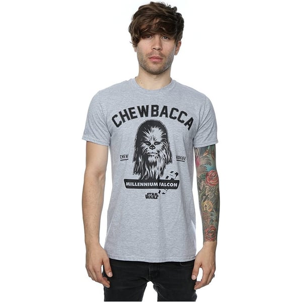 Star Wars Mens Collegiate Chewbacca Heather T-Shirt