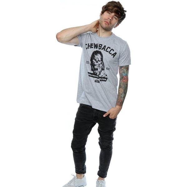 Star Wars Mens Collegiate Chewbacca Heather T-Shirt