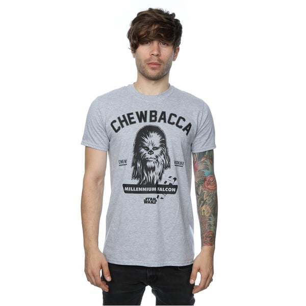 Star Wars Mens Collegiate Chewbacca Heather T-Shirt