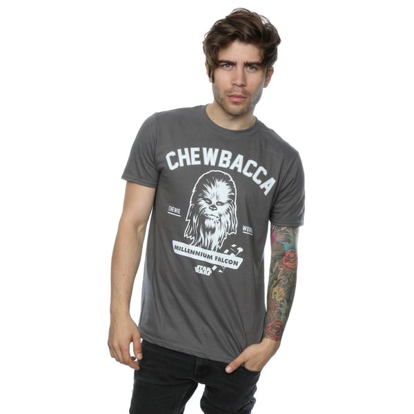 Star Wars Mens Collegiate Chewbacca Heather T-Shirt