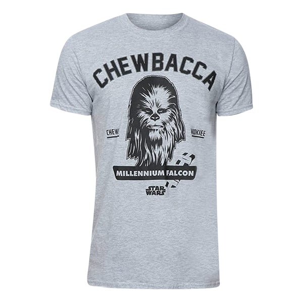 Star Wars Mens Collegiate Chewbacca Heather T-Shirt