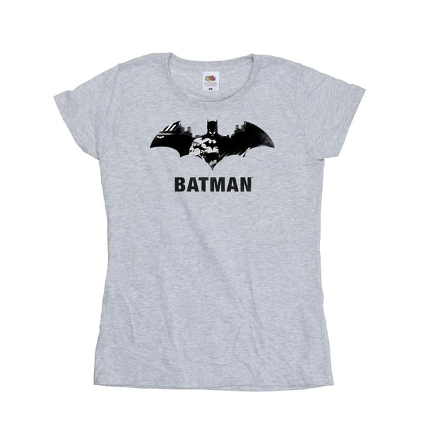 DC Comics Dam/Kvinnor Batman Black Stare Logo T-shirt i Bomull