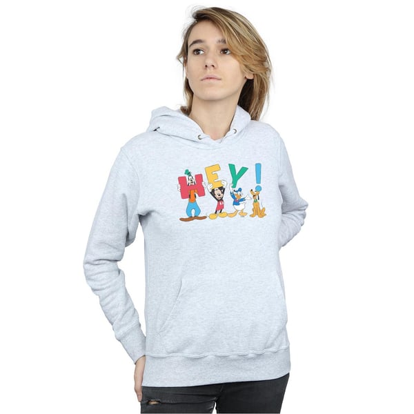 Disney Womens/Ladies Mickey Mouse Friends Hey Hoodie