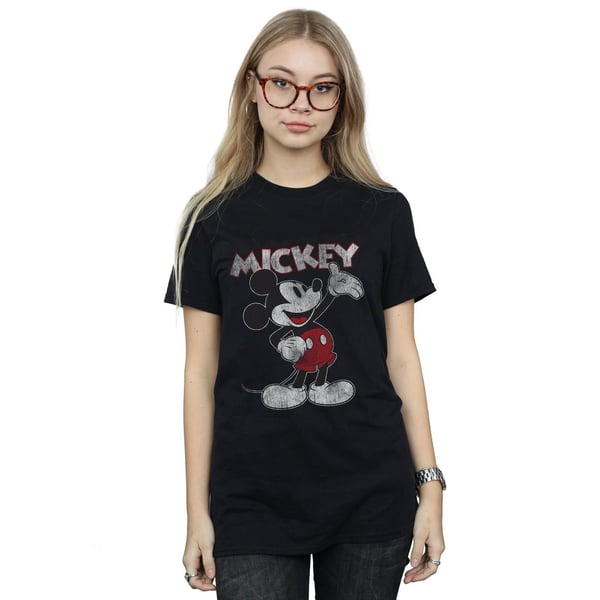 Disney Womens/Ladies Presents Mickey Mouse Cotton Boyfriend T-Shirt
