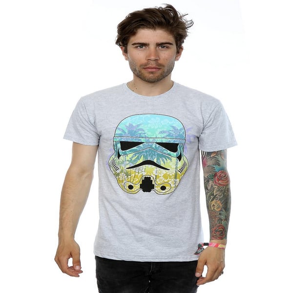 Star Wars Mens Command Stormtrooper Hawaiian Heather T-Shirt