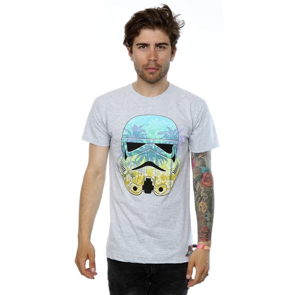 Star Wars Mens Command Stormtrooper Hawaiian Heather T-Shirt