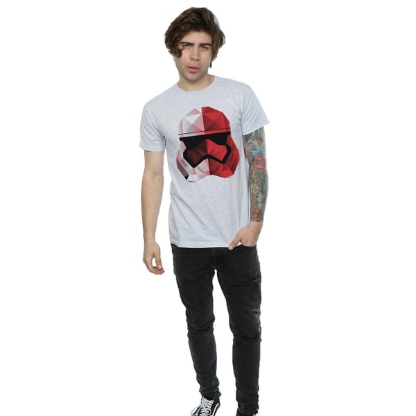 Star Wars: The Last Jedi Mens Red Cubist Stormtrooper Helmet T-Shirt