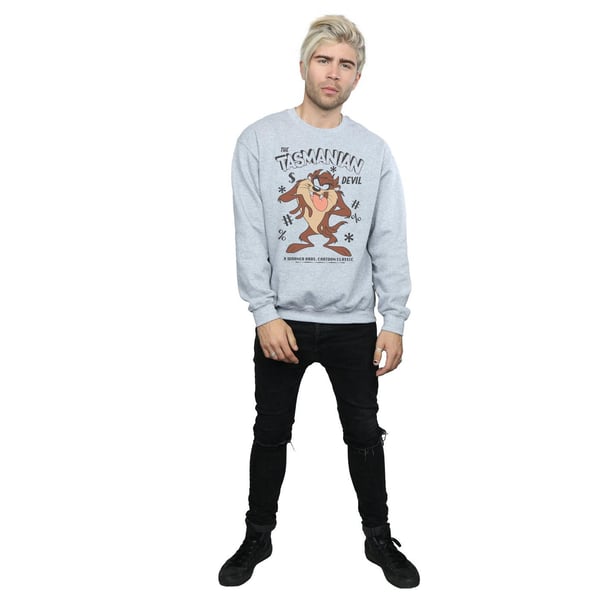 Looney Tunes Mens Tasmanian Devil Vintage Cotton Sweatshirt