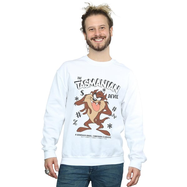 Looney Tunes Mens Tasmanian Devil Vintage Cotton Sweatshirt