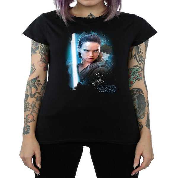 Star Wars: The Last Jedi Dam/Kvinnor Rey Borstad Bomulls T-shirt