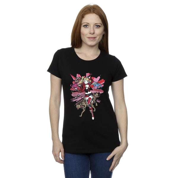 DC Comics Womens/Ladies Harley Quinn Hyenas Cotton T-Shirt