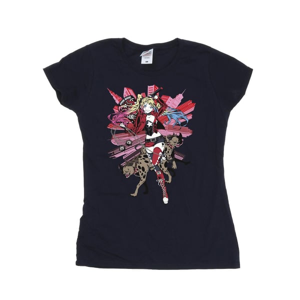 DC Comics Womens/Ladies Harley Quinn Hyenas Cotton T-Shirt