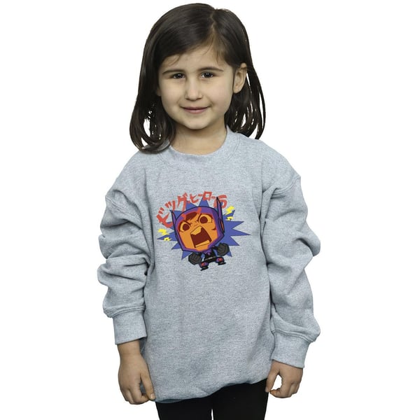 Disney Girls Big Hero 6 Baymax Hiro Angry Manga Sweatshirt