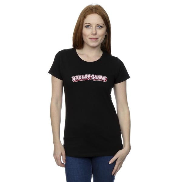 DC Comics Womens/Ladies Batman Harley Quinn Logo Cotton T-Shirt
