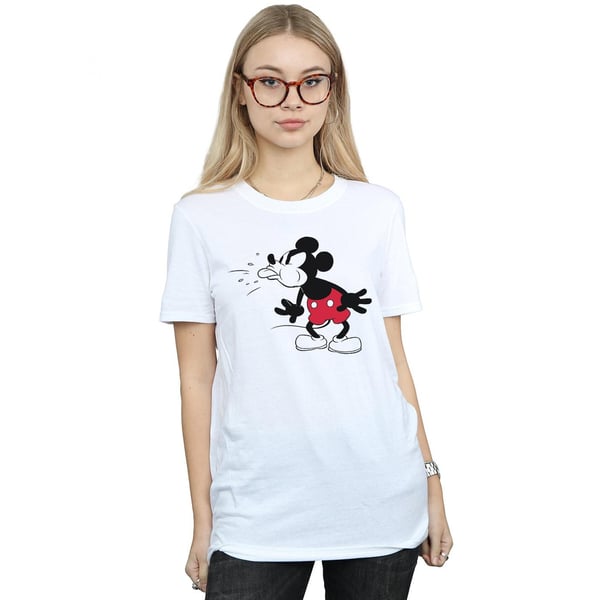 Disney Womens/Ladies Mickey Mouse Tongue Cotton Boyfriend T-Shirt
