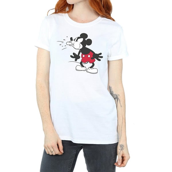Disney Dam/Dam Mickey Mouse Tunga Bomull Boyfriend T-shirt