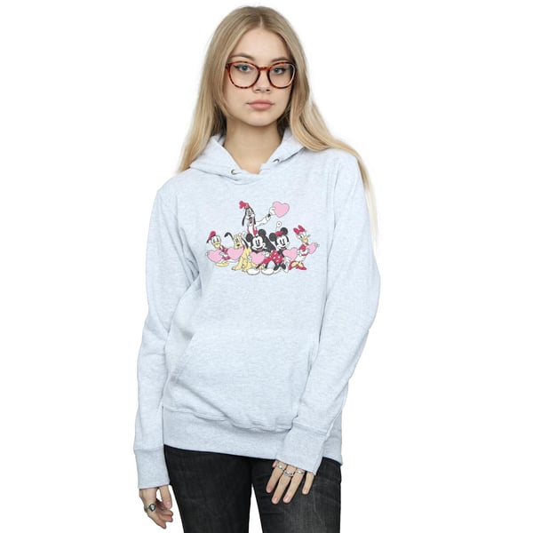 Disney Womens/Ladies Mickey Mouse Love Friends Hoodie