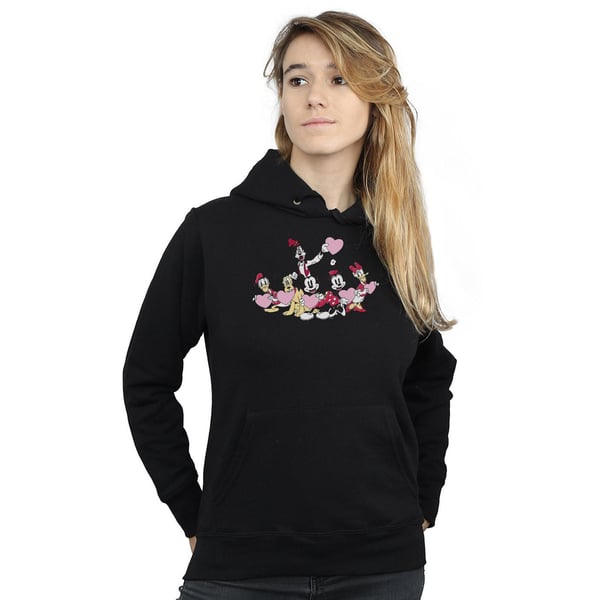 Disney Womens/Ladies Mickey Mouse Love Friends Hoodie