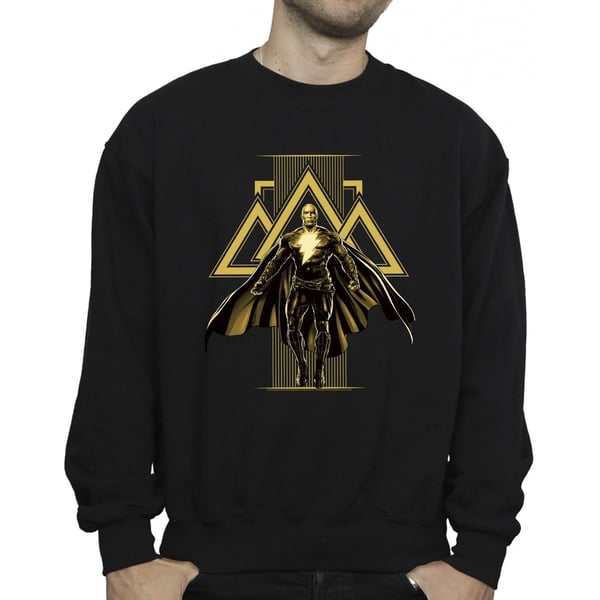 DC Comics Mens Black Adam Rising Golden Symbols Sweatshirt