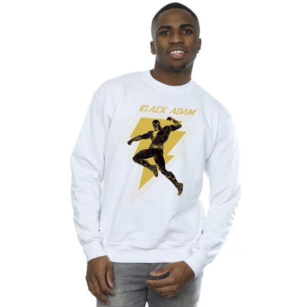 DC Comics Mens Black Adam Golden Bolt Chest Sweatshirt