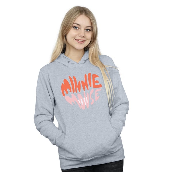 Disney Womens/Ladies Minnie Mouse Heart Shaped Hoodie