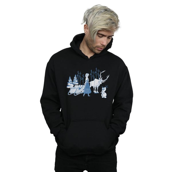 Disney Mens Frozen Anna Sven And Olaf Hoodie