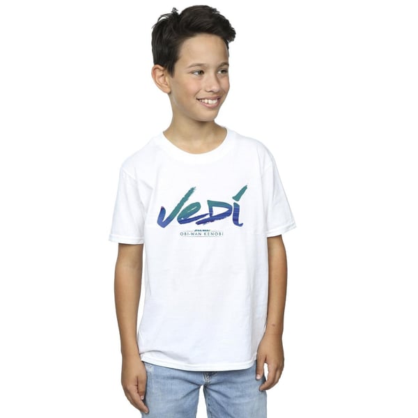 Star Wars Boys Obi-Wan Kenobi Jedi Painted Font T-Shirt